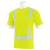 Erb Safety T-Shirt, Birdseye Mesh, Short Slv, Class 2, 9006SEG, Hi-Viz Lime, 2XL 62214
